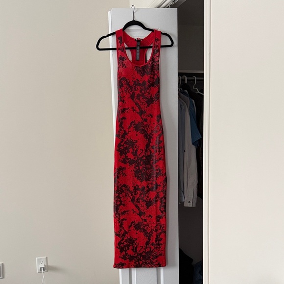 Diesel Red and Black Patterned Dress xs nwt - Picture 5 of 7